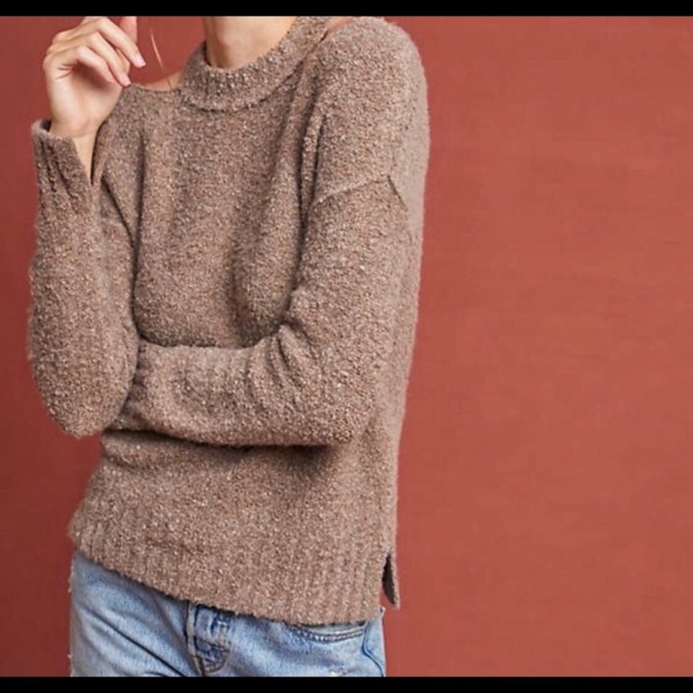 Anthropologie Moth Cold Shoulder Sweater